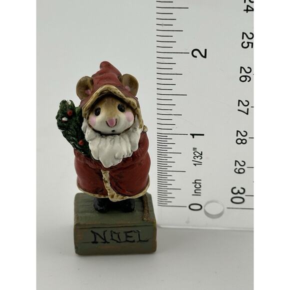 Wee Forest Folk "Father Chris-Mouse" 1989 AP M-146 Mouse Santa Figurine Retired - Picture 8 of 9